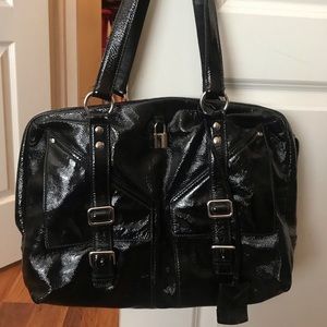 YSL Black Patent Leather Lover Bag
